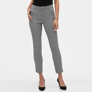 GAP Black and White Gingham Skinny Stretch Mid Rise Ankle Pants 10 NWT